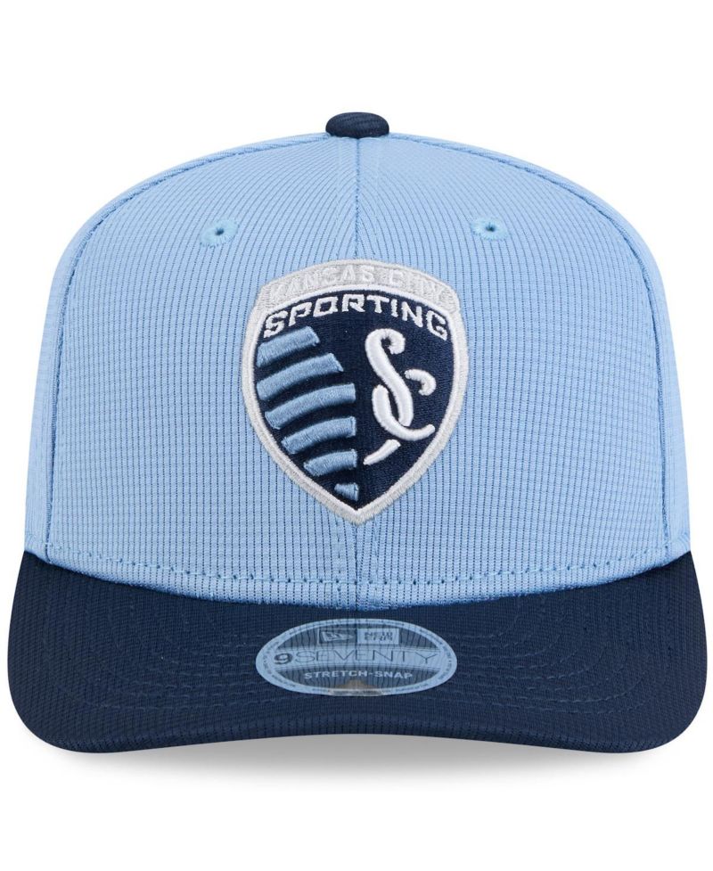 Men's Sky Blue/Navy Sporting Kansas City 2025 Jersey Hook 9SEVENTY Stretch-Snap Hat