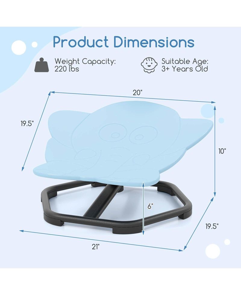 Kids Sensory Swivel Chair with Non-Slip Metal Base