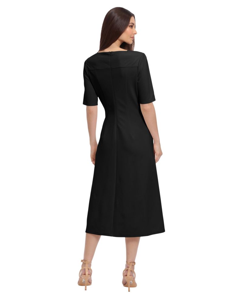 Women's Short-Sleeve Midi Dress