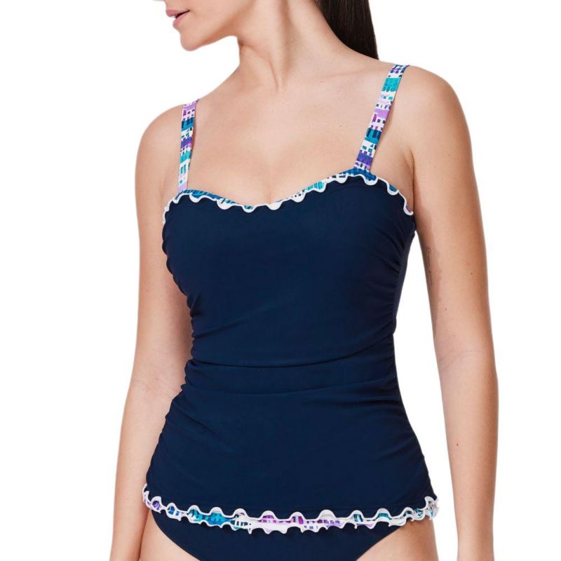 Women's Canva Tricolore D-Cup Tankini Top