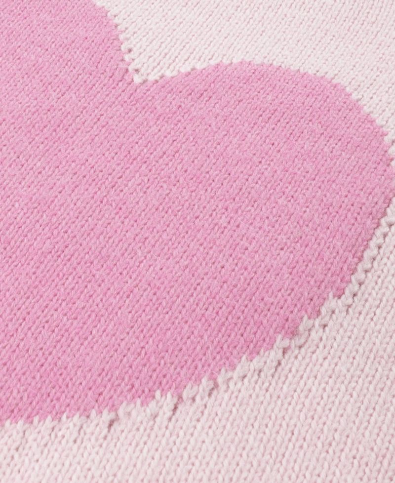 Toddler Girls' 2T-5T Heart Oversized Long-Sleeve Sweater