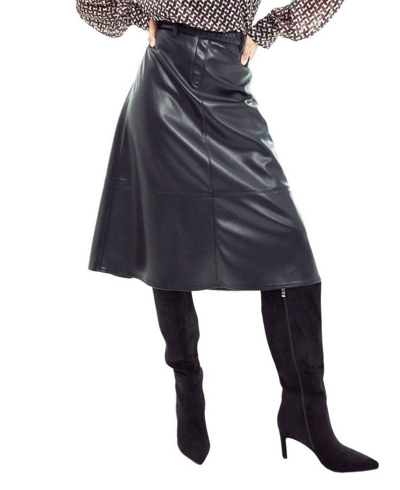 Women's Faux Leather Skirt