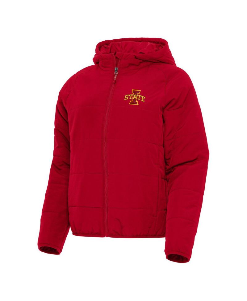 Women's Cardinal Iowa State Cyclones Universe Full-Zip Puffer Jacket