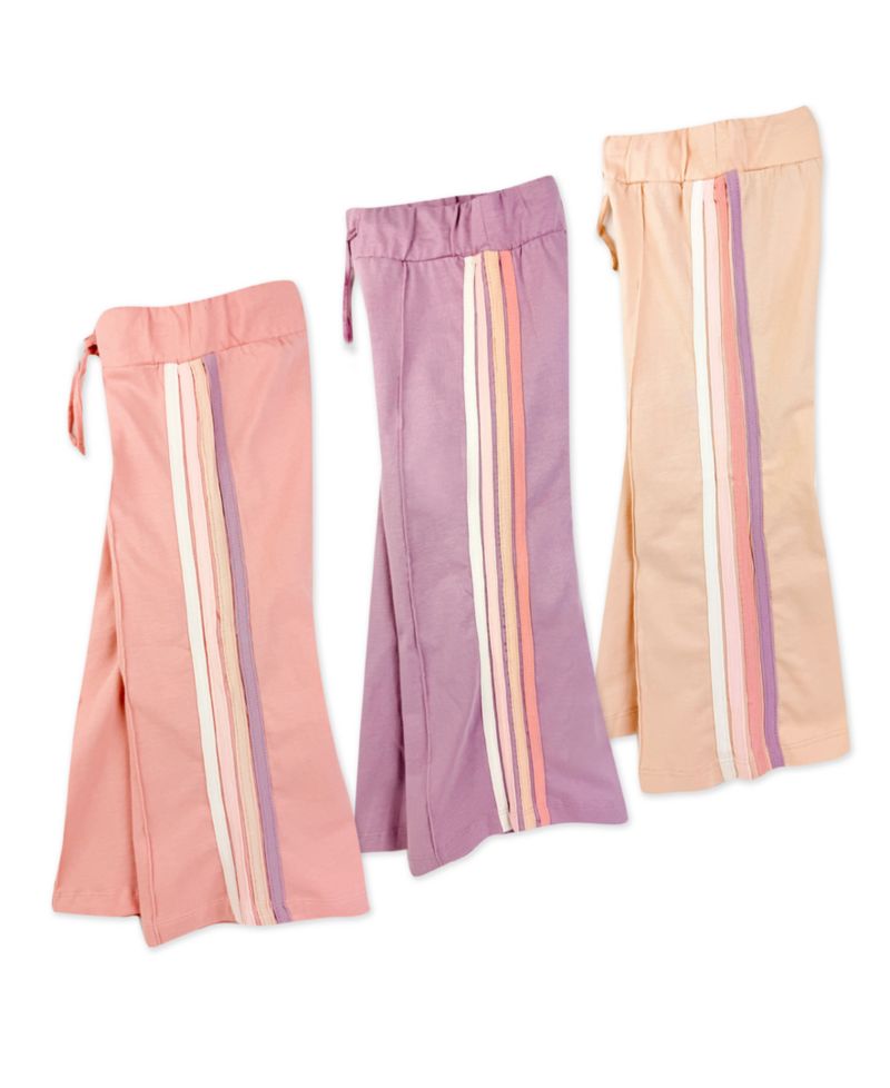 Baby Girls' Wilder Wide-Leg Sweatpants, 3-Pack