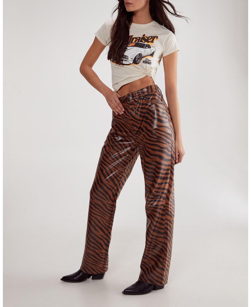 Women's Zebra Straight Leg Pant