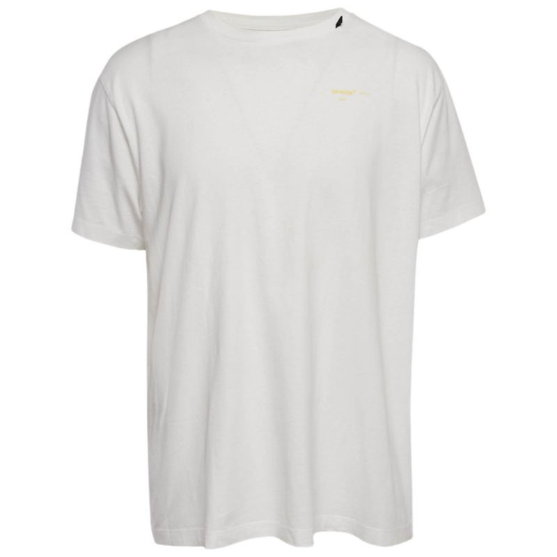 Men's White Arrow Paint Jersey Oversized T-Shirt
