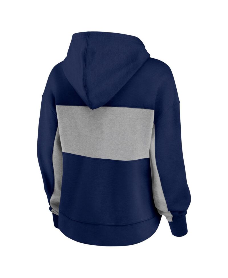 Women's Navy Cleveland Guardians Filled Stat Sheet Pullover Hoodie