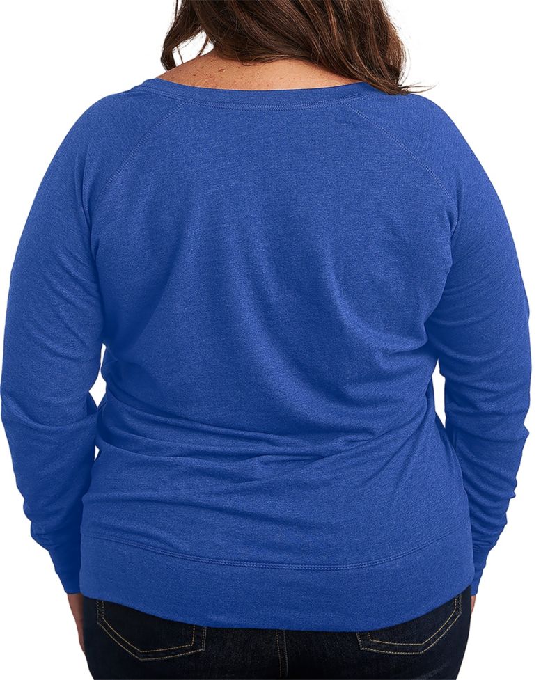 Plus Size Instant Message Bunny Mama French Terry Long-Sleeve T-Shirt