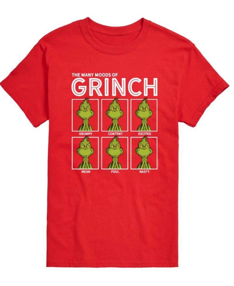 Men's Many Moods of Grinch Graphic Print T-Shirt