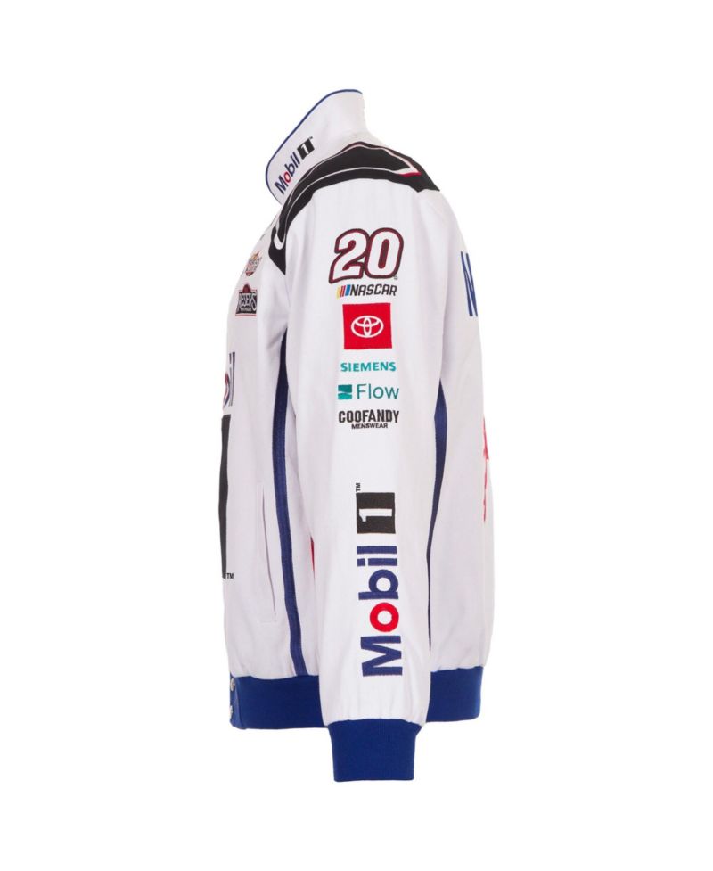 Men's White Christopher Bell 2026 Mobil #1 Full-Snap Twill Racing Jacket