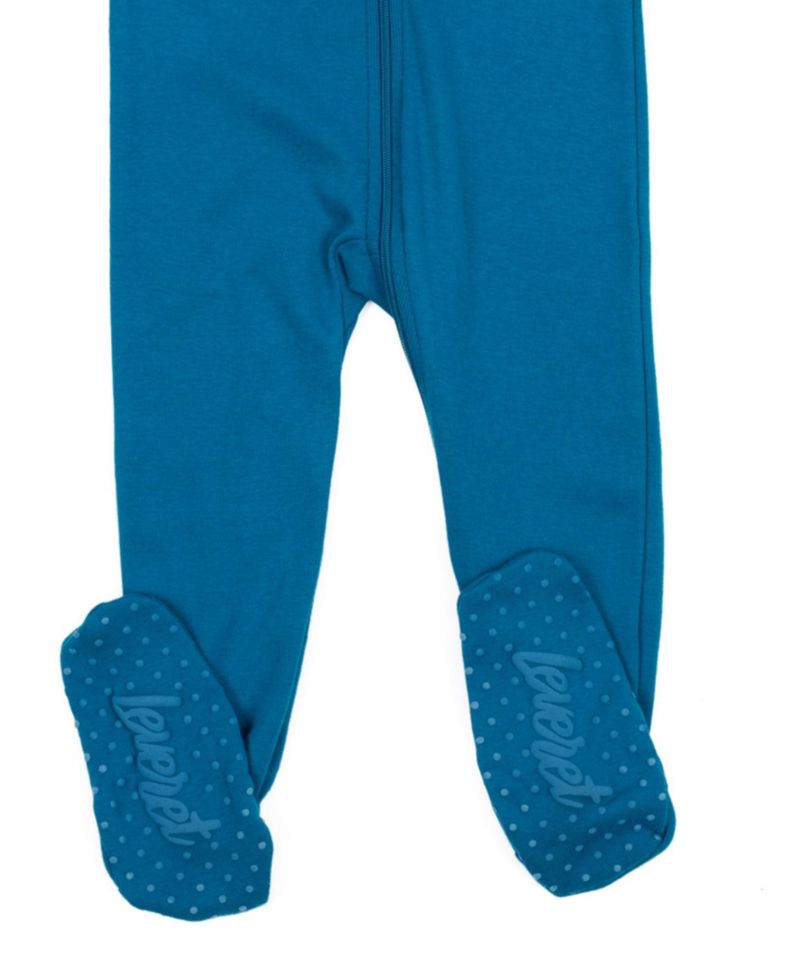 Toddler Matching Family One Piece Footed Cotton Long Sleeve Solid Color Pajamas 2T-5T