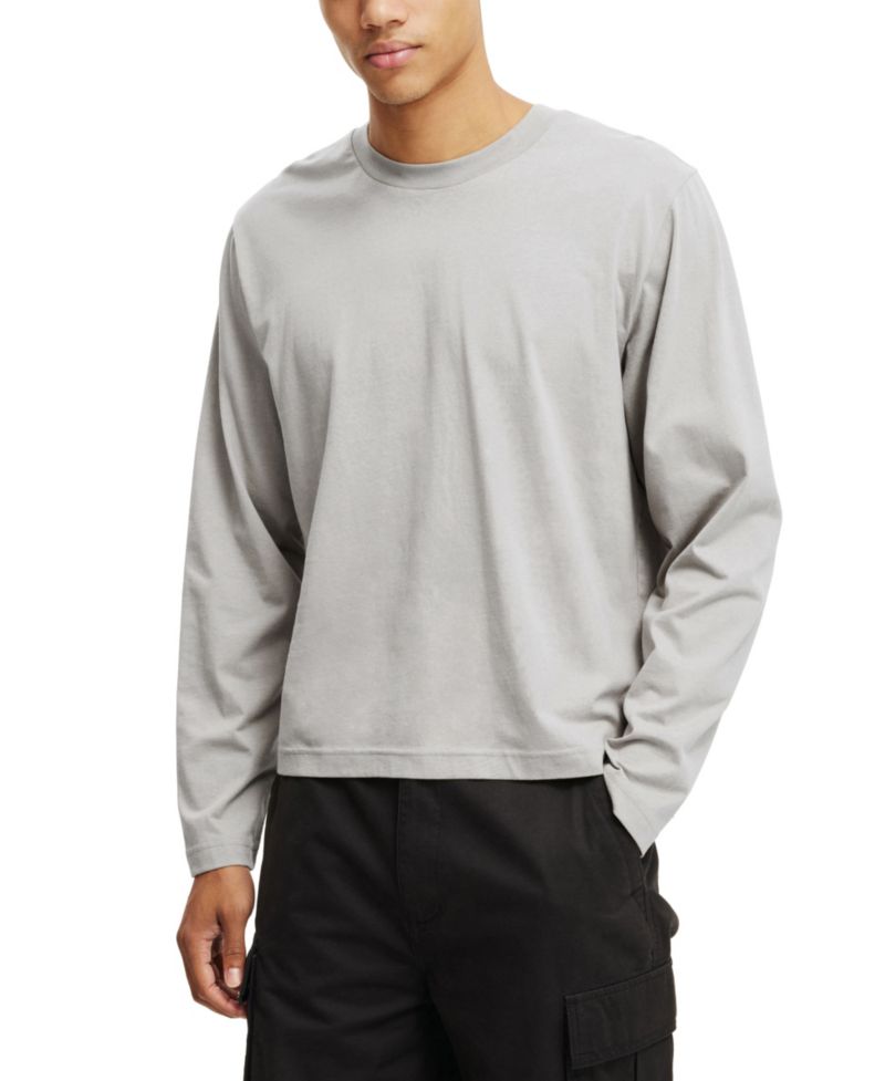 Men's Cropped Fit Long Sleeve T-Shirt