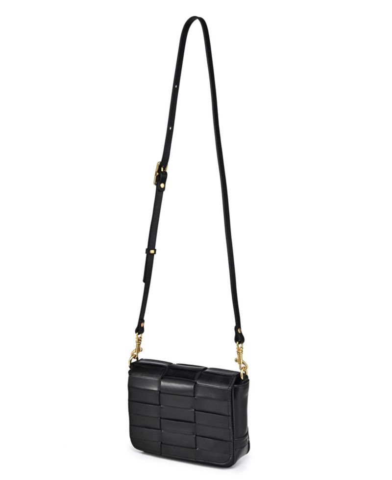 Lupine Mini Woven Leather Crossbody Bag