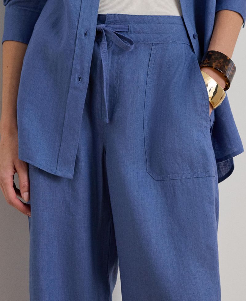 Petite Wide-Leg Linen Pants