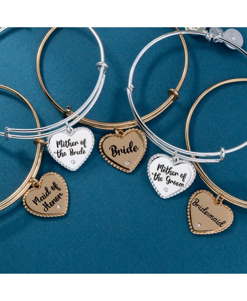 Bride Heart Bangle Bracelet