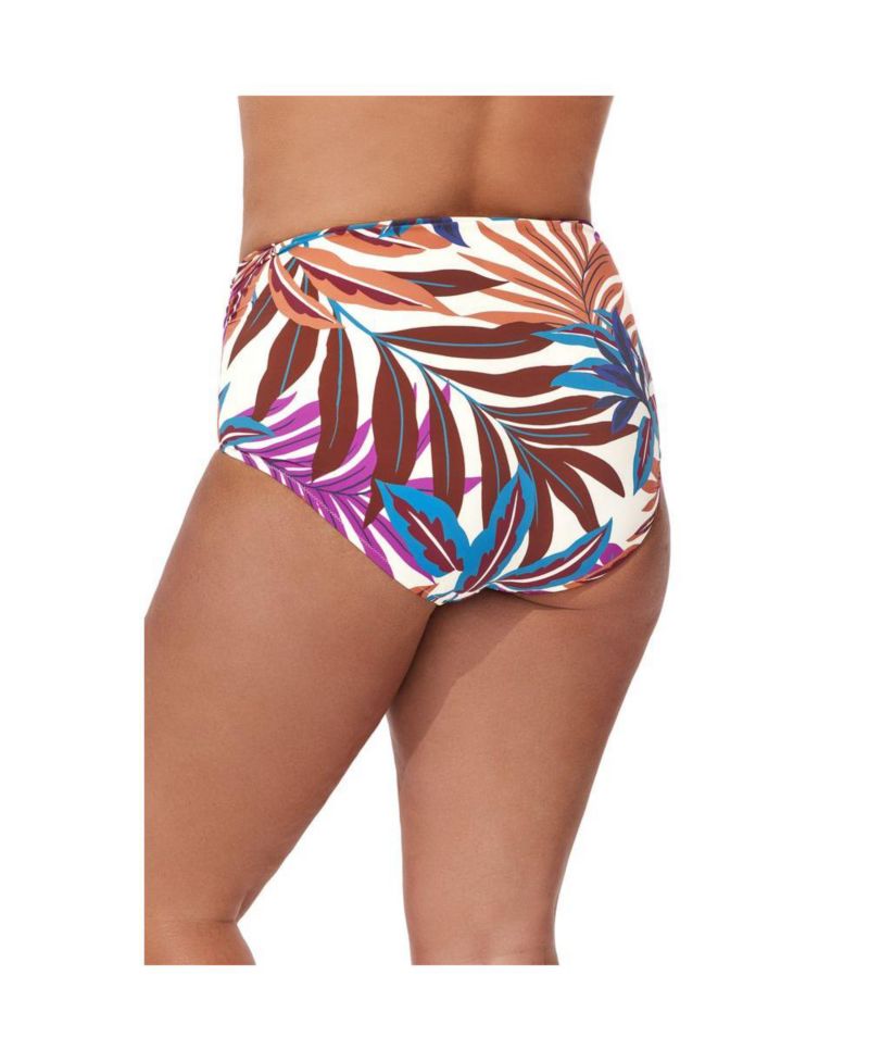 Plus Size Plantopia Shirred High Waist Swim Bottom Size/Full Figure