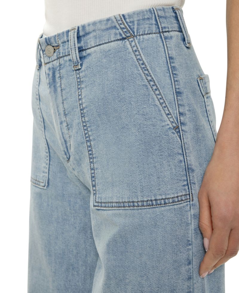 Women's Wide-Leg Knit Flex Jeans