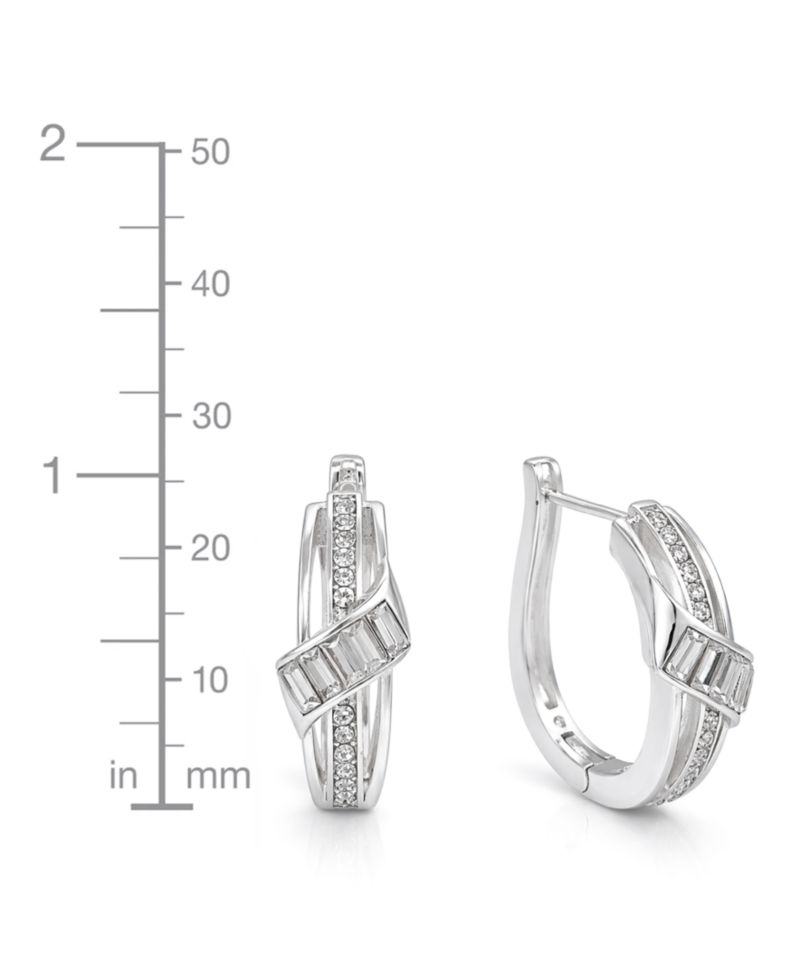 Crystal Hinged Hoop Earring