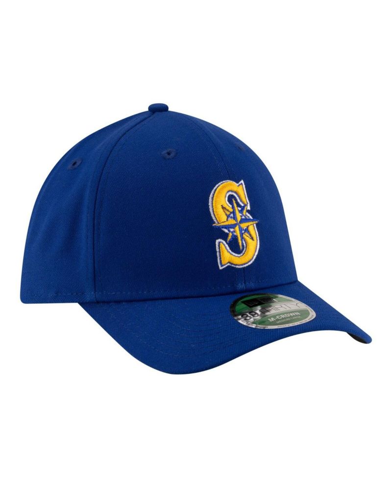 Men's Blue Seattle Mariners Player Replica 39THIRTY M-Crown Flex Hat