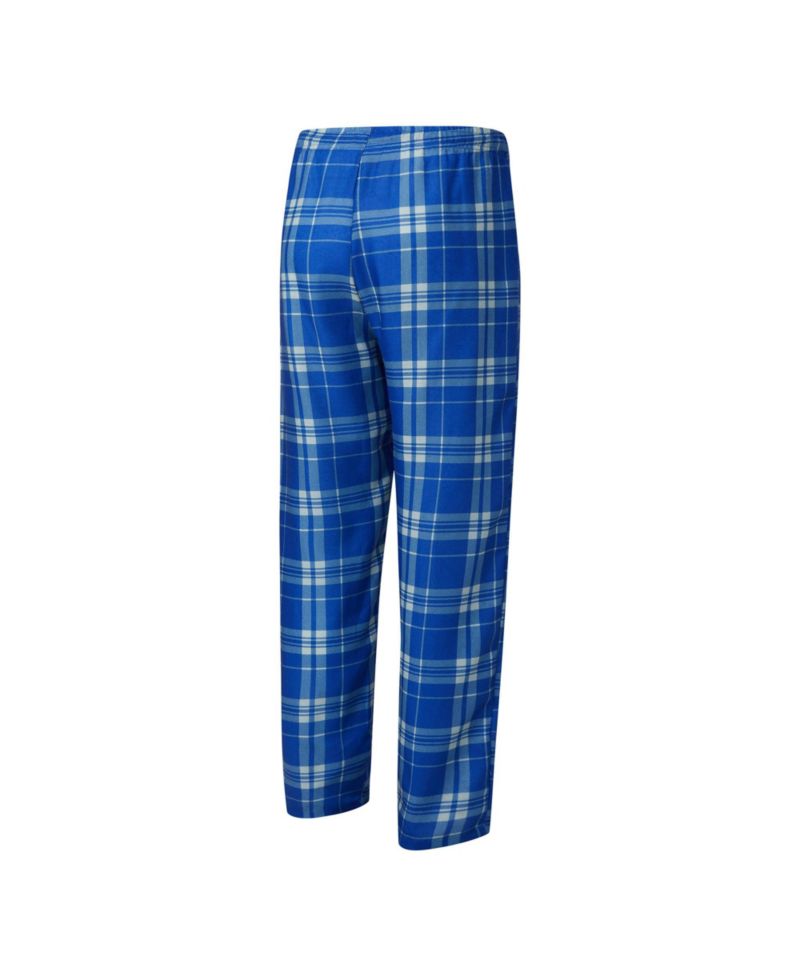 Men's 2-Piece Royal/Heather Gray Golden State Warriors Regulate Long Sleeve T-Shirt and Plaid Pants Set