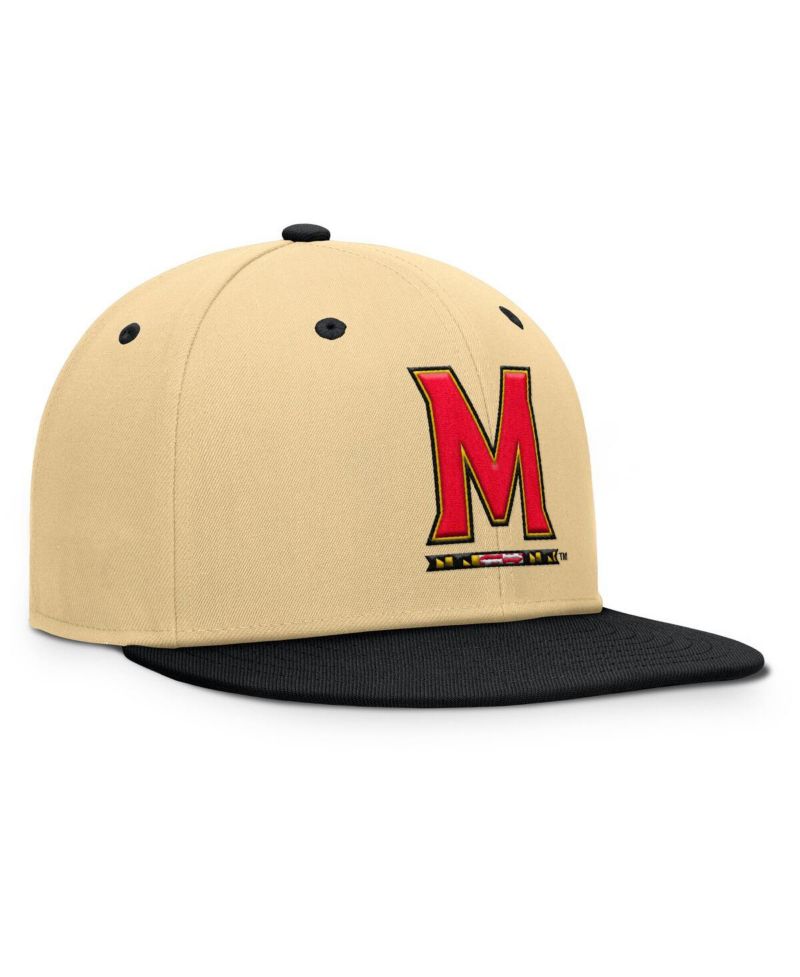 Men's Gold/Black Maryland Terrapins Balance Fitted Hat