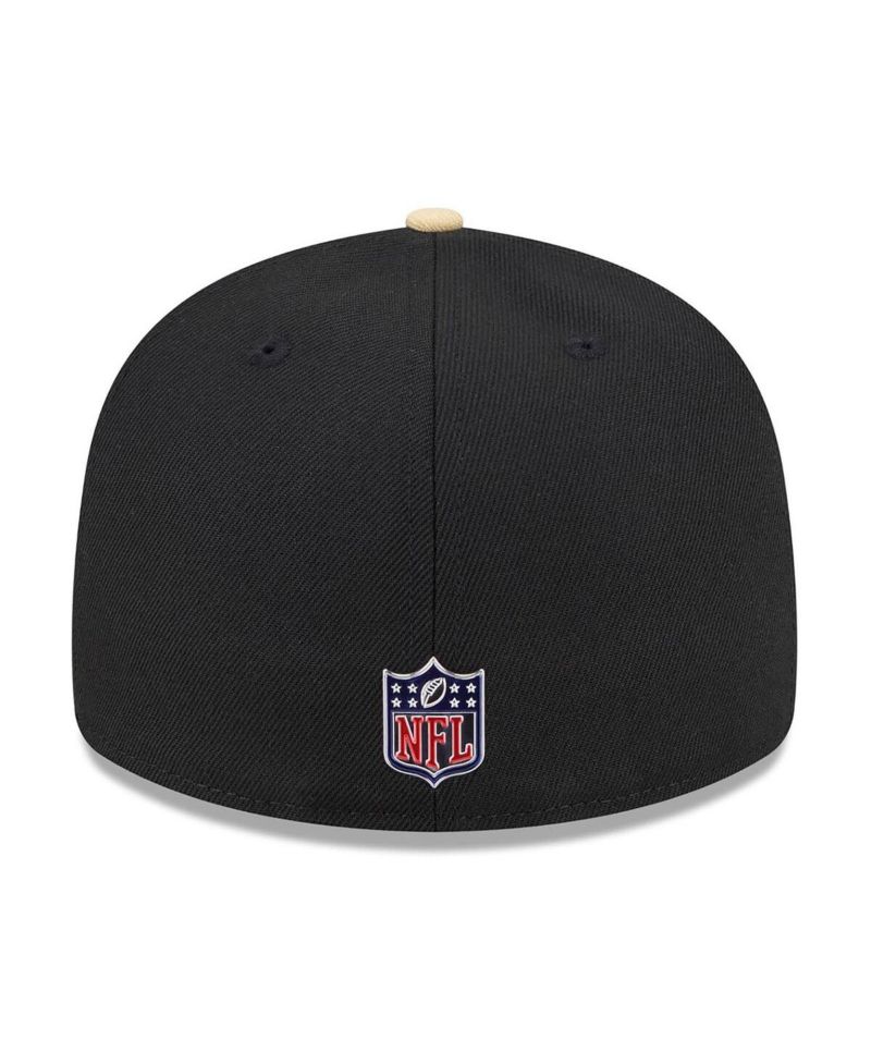 Men's Black/Gold New Orleans Saints 2026 NFL Draft Pre-Curved 59FIFTY Fitted Hat