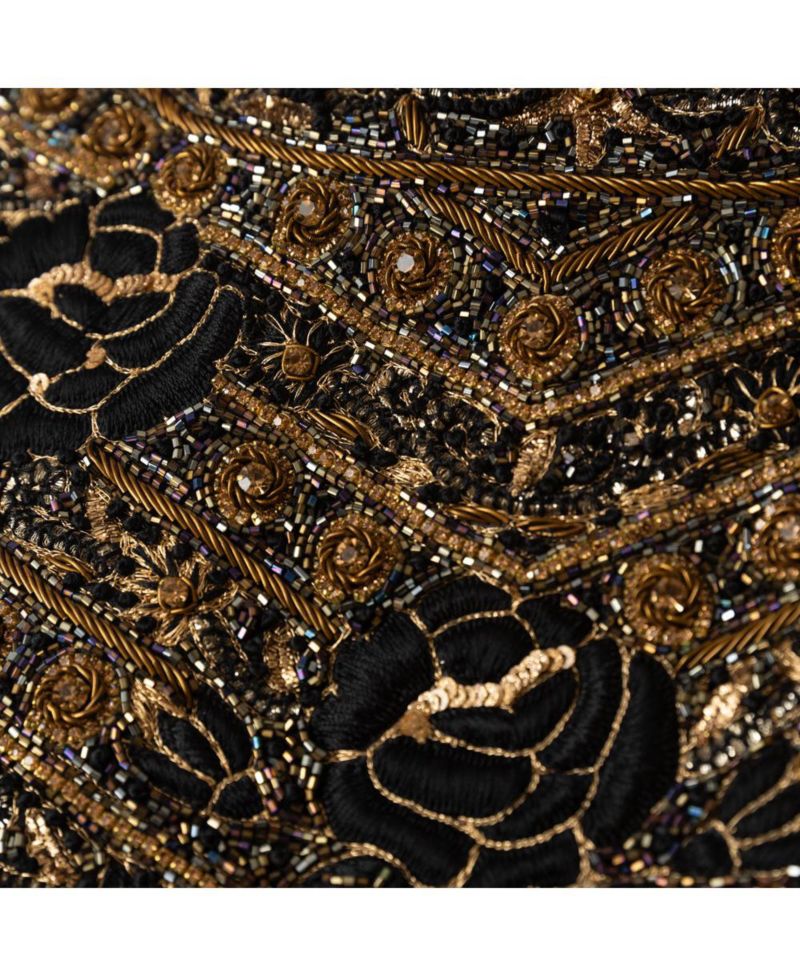 Women's Raw Silk Hand Embroidered Gown