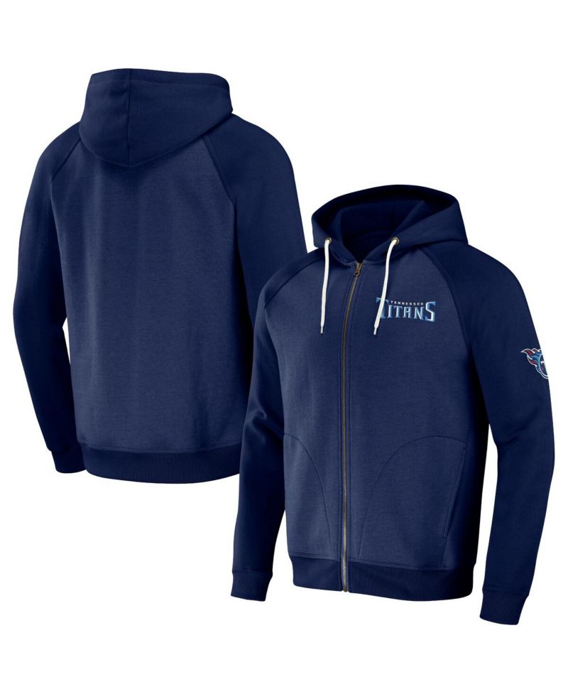 Men's NFL x Darius Rucker Collection by Navy Tennessee Titans Raglan Full-Zip Hoodie