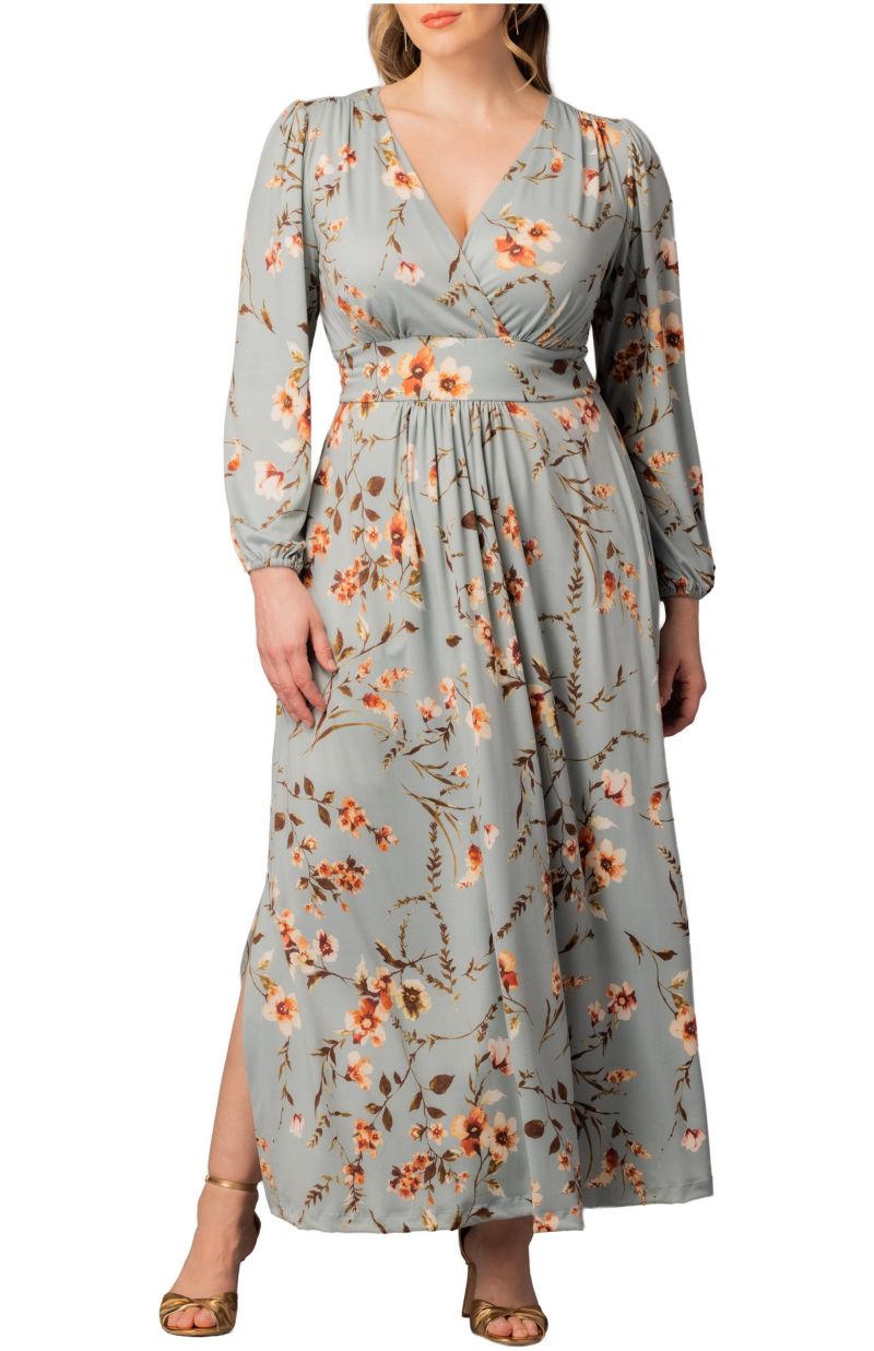 Plus Size Kelsey Long Sleeve Maxi Dress