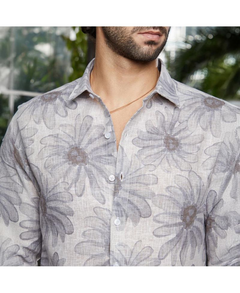 Men's Coin Grey Gloomy Daisy Shirt