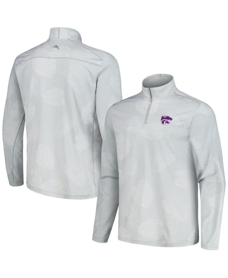 Men's Gray Kansas State Wildcats Delray Frond IslandZone Half-Zip Jacket