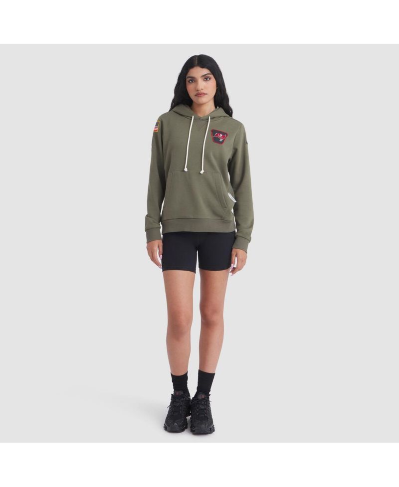 Women's Olive Tampa Bay Buccaneers 2025 Salute to Service Sideline Standard Issue Dri-FIT Hoodie
