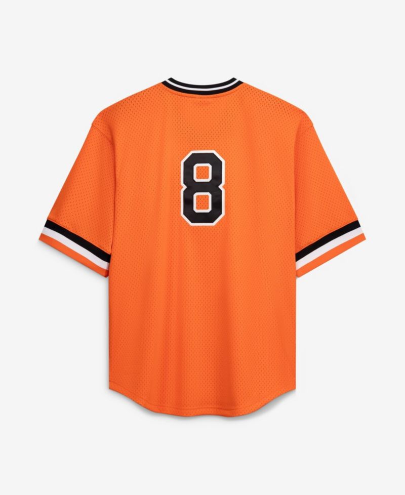 Men's Profile Cal Ripken Jr. Orange Baltimore Orioles Big & Tall Cooperstown Collection Mesh Batting Practice Jersey