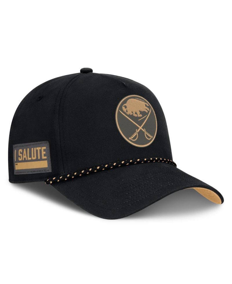 Men's Black Buffalo Sabres Military Appreciation Authentic Pro A-Frame Adjustable Hat