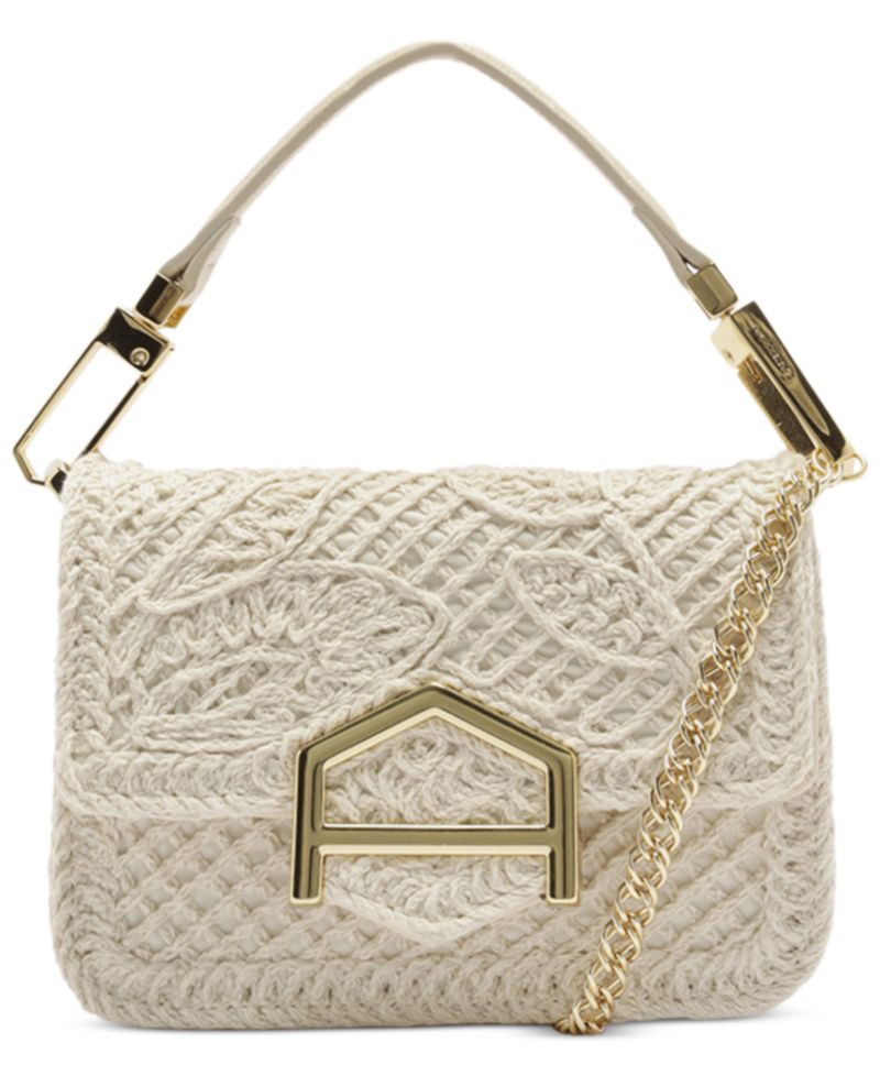 Lucy Mini Embroidery Snap Button Crossbody Handbag