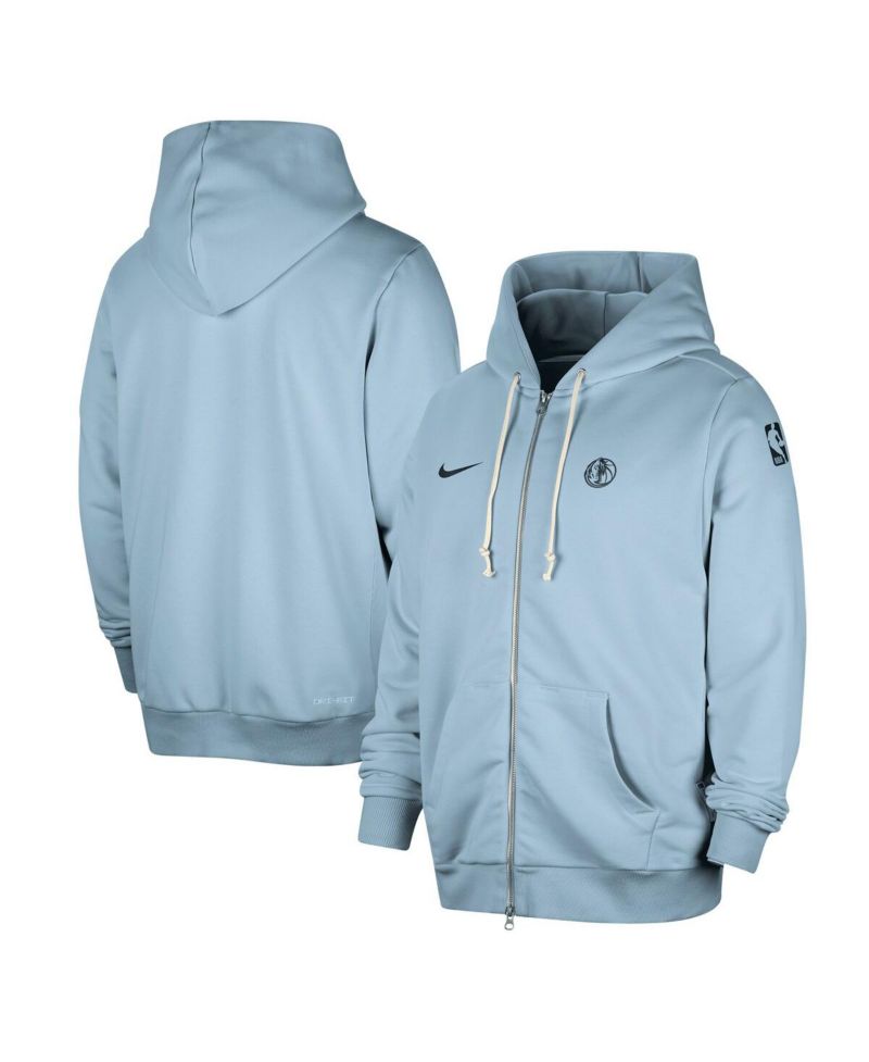 Men's Light Blue Dallas Mavericks Authentic Standard Issue Full-Zip Hoodie Jacket