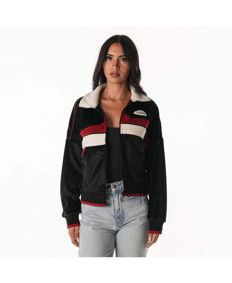 Women's Black Arizona Cardinals Velvet Corduroy Jacket