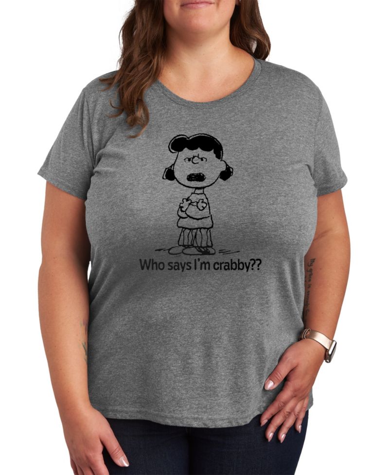 Plus Size Peanuts Who Say's I'm Crabby Graphic T-Shirt