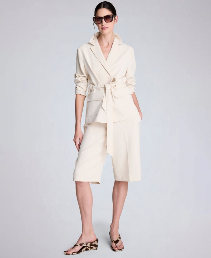 Women's Notch Collar Vision Twill Belted Jacket