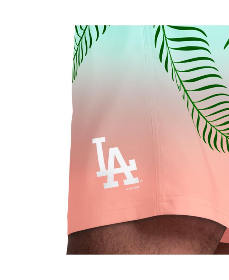 Men's Mint Los Angeles Dodgers Sunset on the Beach Swim Shorts
