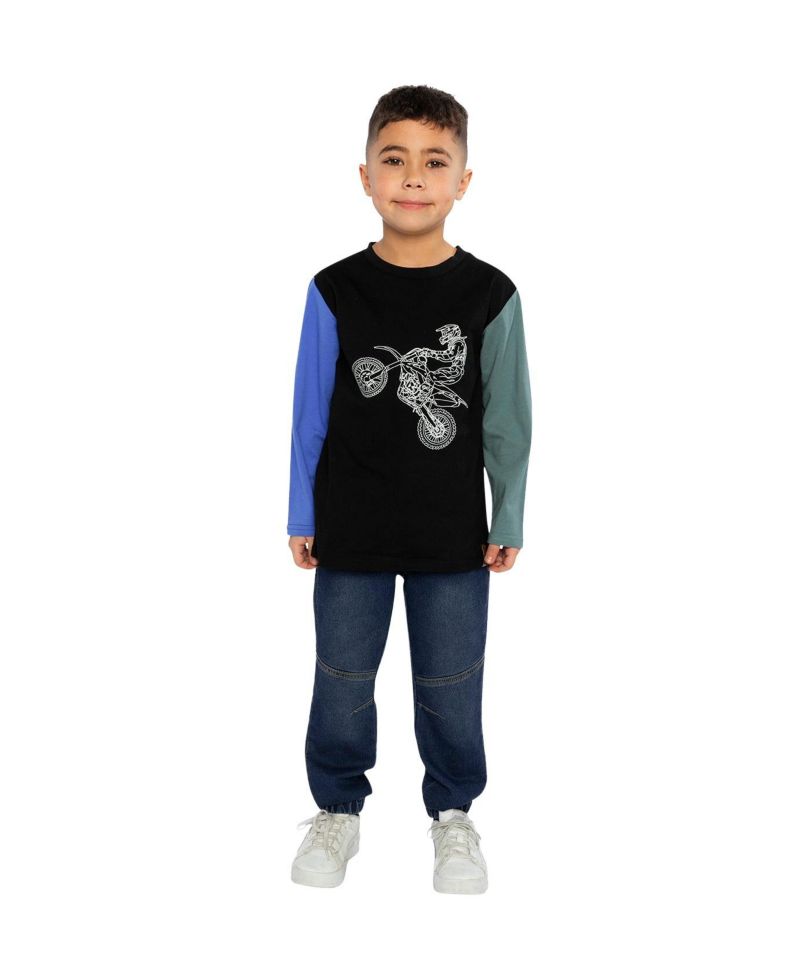 Little and Big Boy 6-12 Long Sleeve T-Shirt