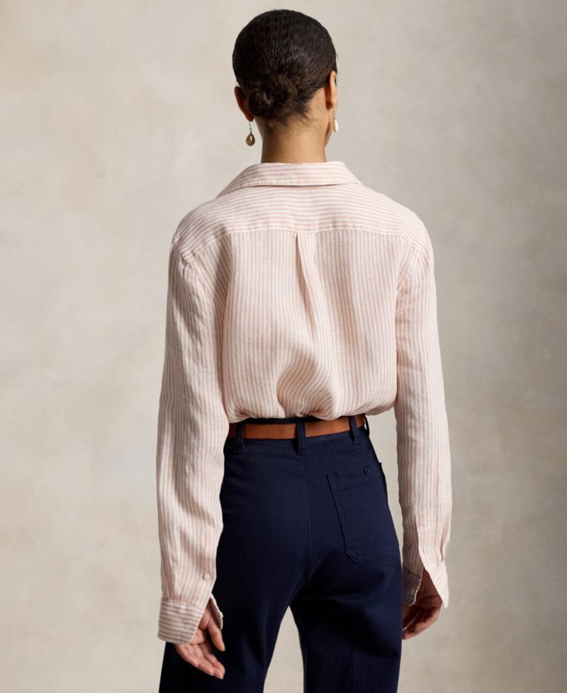 Women's Classic-Fit Striped Linen Shirt