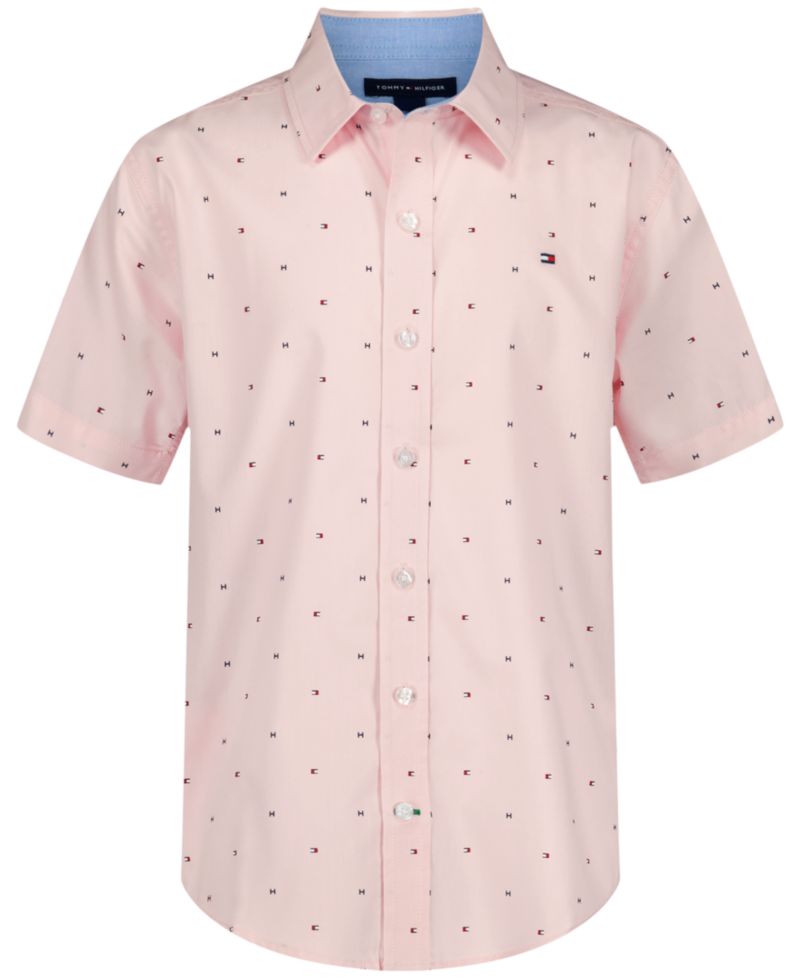 Boys' 8-20 Tommy Flag Short-Sleeve Woven Shirt