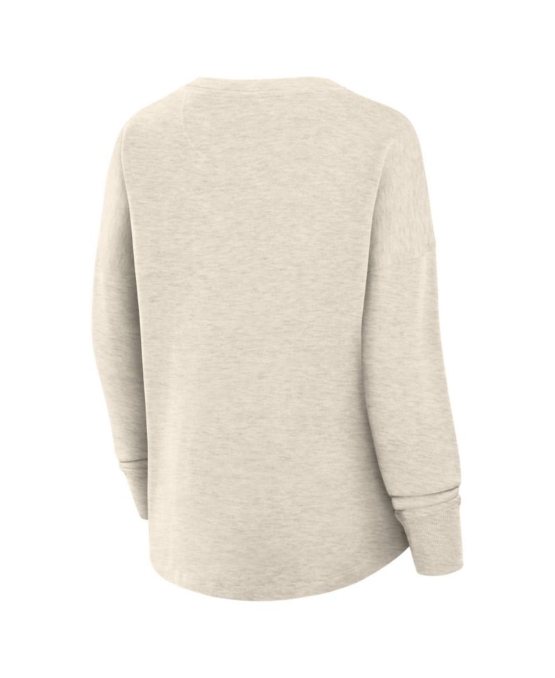 Women's Cream Philadelphia Eagles Oversized Heritage Sweatshirt