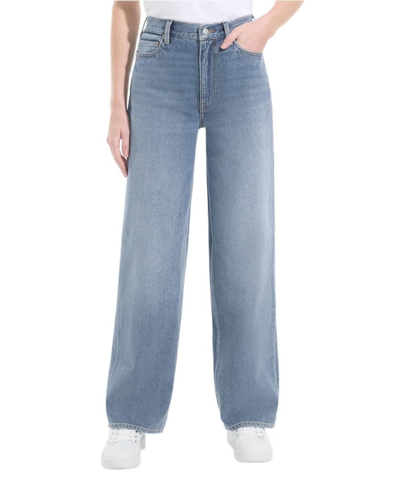 Women's Rigid Denim Mid Rise Baggy Jeans