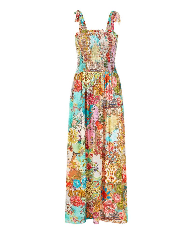 Women's Patchwork Split Hem Maxi Dress