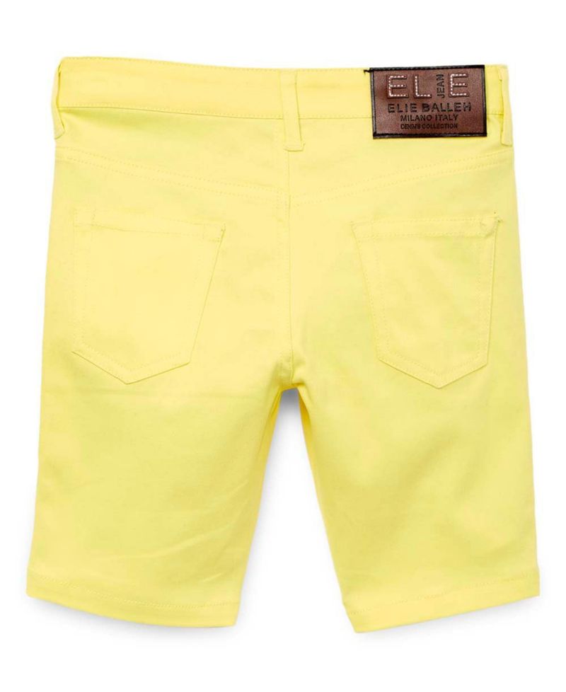 Big Boys Yellow Cotton Twill Short