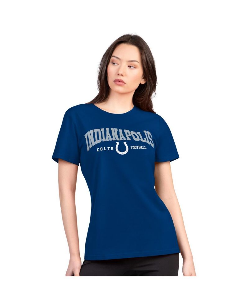 Women's Royal Indianapolis Colts Super-Slim Lightweight Winning Crew T-Shirt