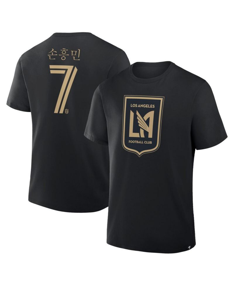 Men's Son Heung-Min Black LAFC Hangul Name & Number T-Shirt