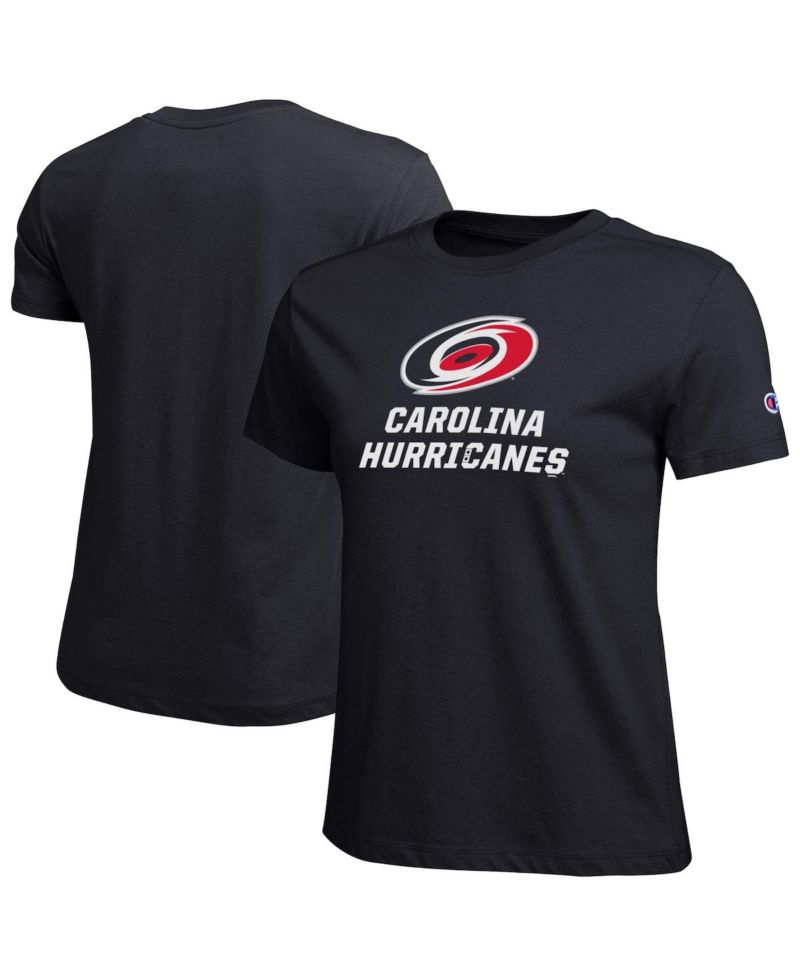 Women's Black Carolina Hurricanes Wordmark Lockup T-Shirt